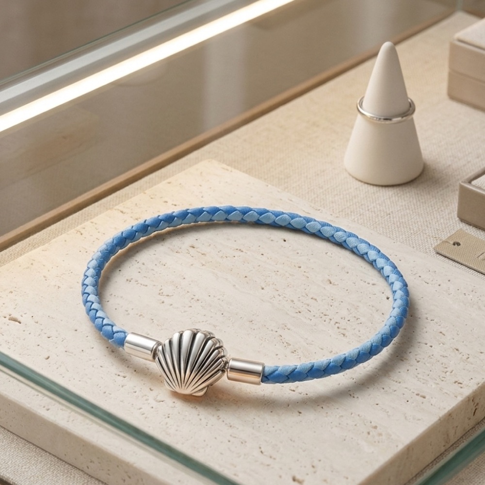 Silver Shell Blue Bracelet - Picture 3 of 3